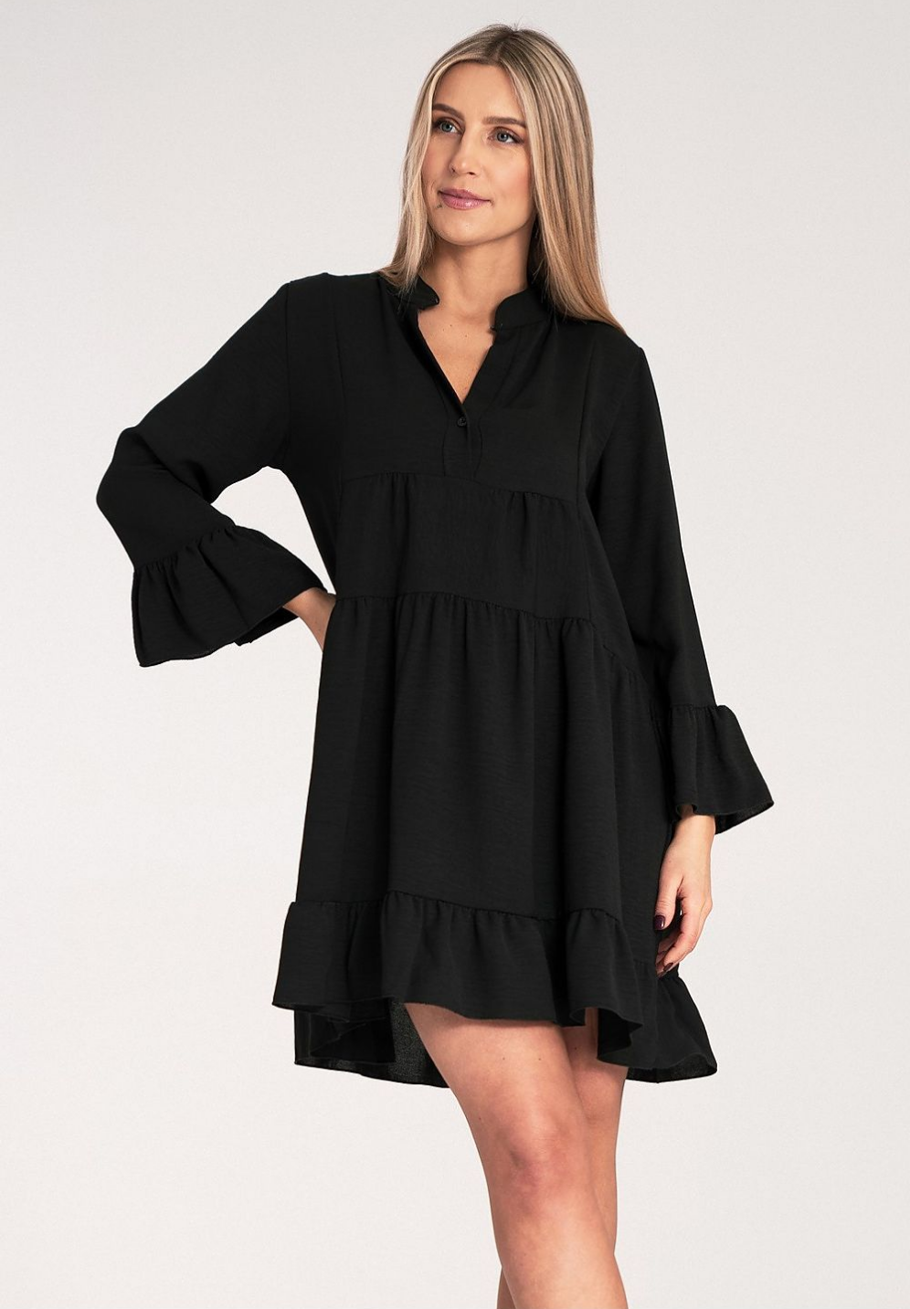 Midi jurk summer breeze zwart