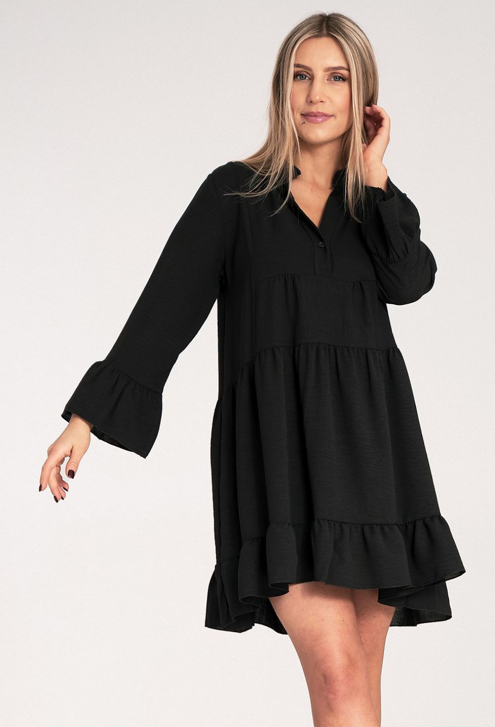 Midi jurk summer breeze zwart