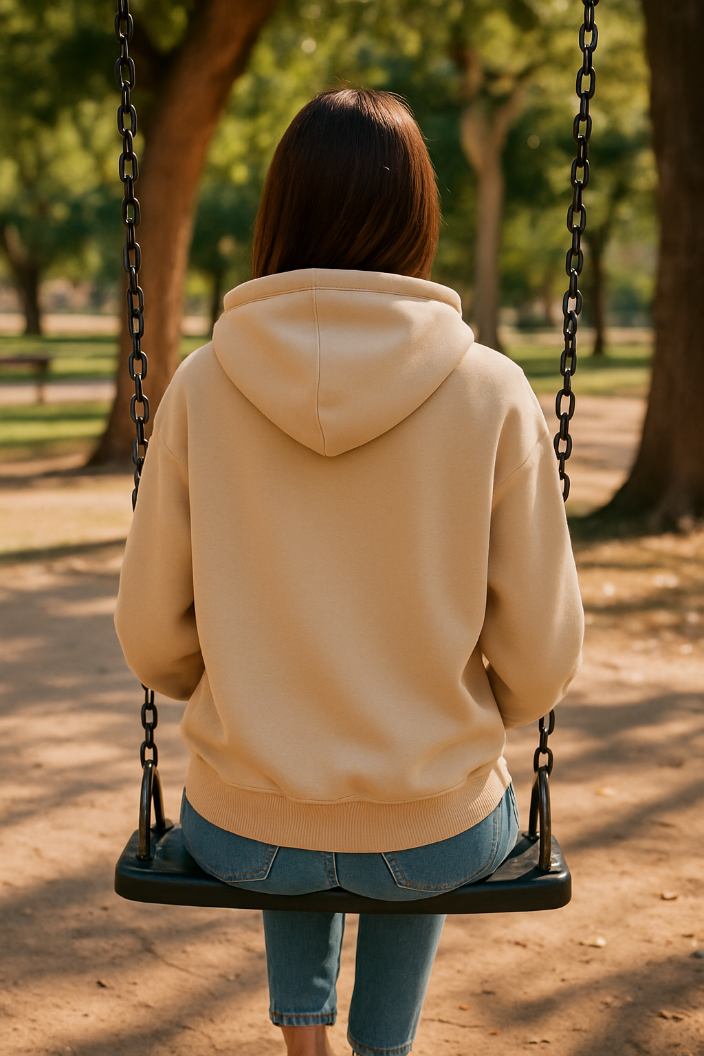 Oversized Beige Hoodie – Houston College Club