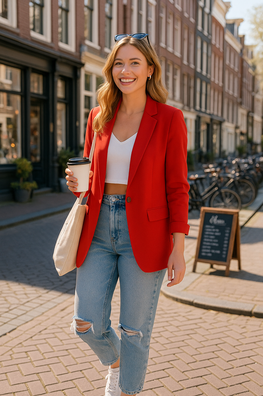 Red Hot City Blazer – Amsterdam Edit