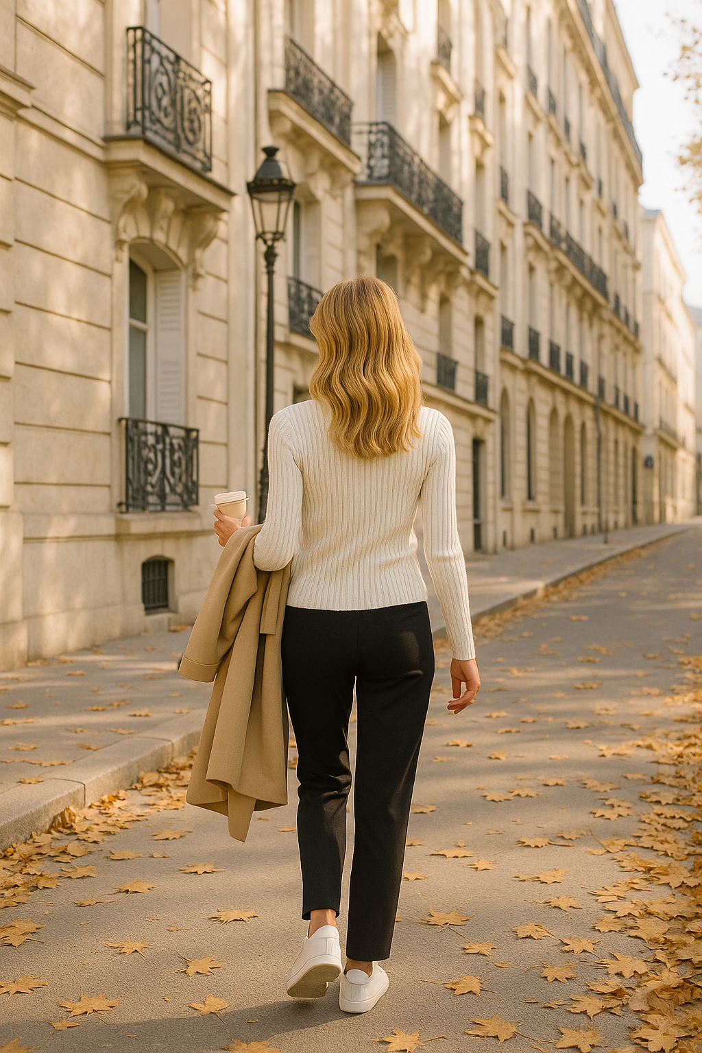 Essential Rib Knit Sweater – Gebroken Wit