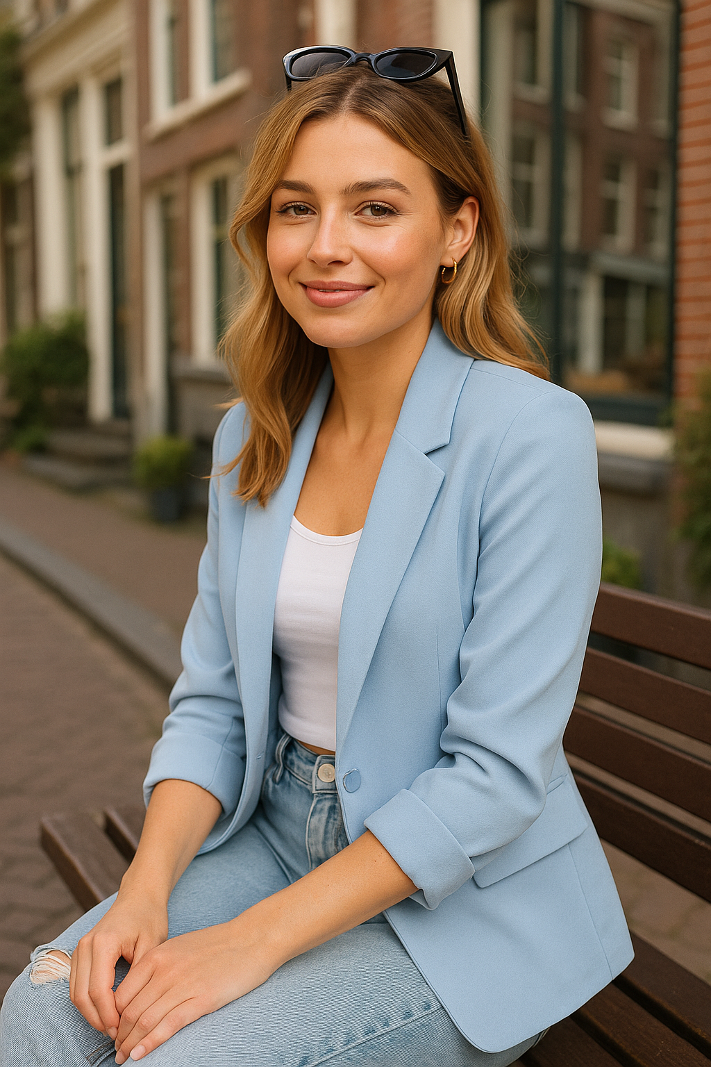 Soft Blue Blazer – Everyday Chic