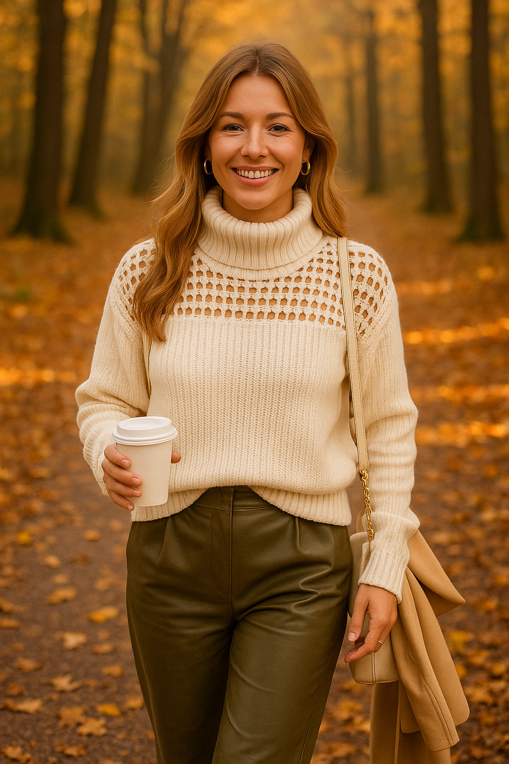 Chunky Knit Turtleneck – Offwhite